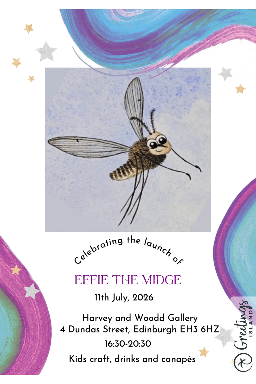 Effie the Midge Launch London invitation
