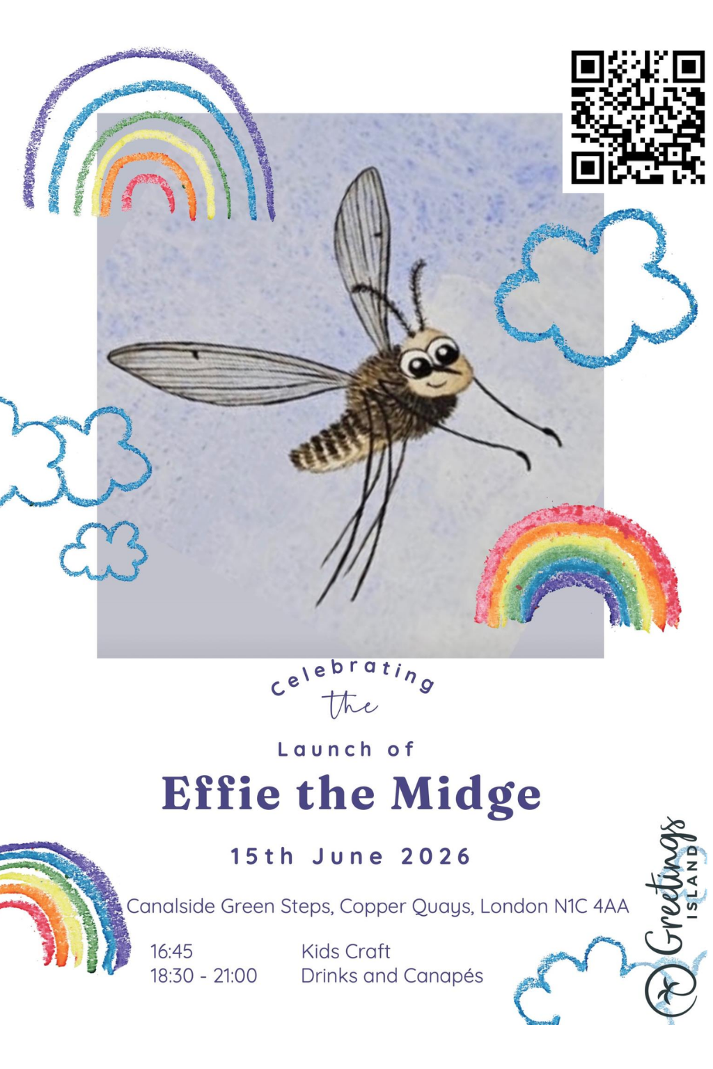 Effie the Midge Launch Edinburgh invitation