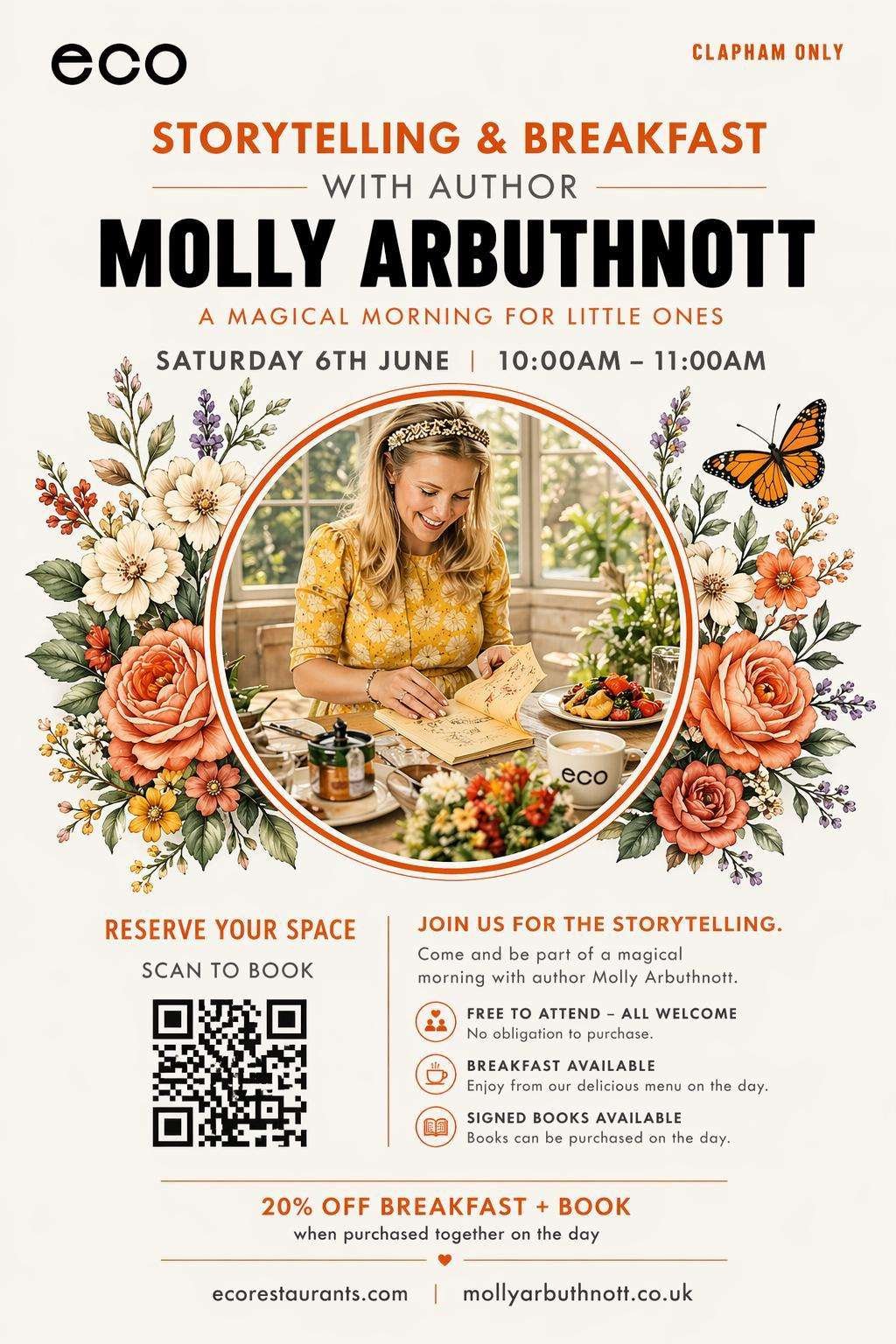 Storytelling and Breakfast with Molly Arbuthnott at Eco Restaurant